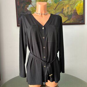 Michael Kors Black Tunic Top